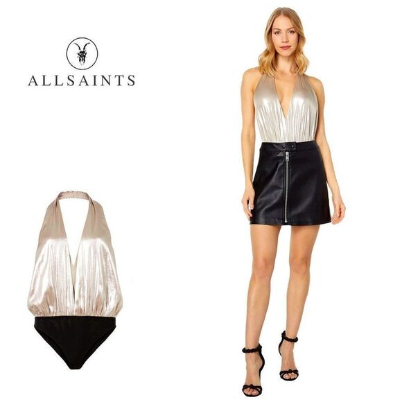 New. Allsaints champagne bodysuit. Size 0 retails $169 - Picture 9 of 16